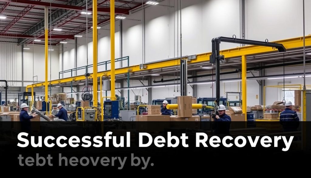 Alabama manufacturing facility representing successful commercial debt recovery case