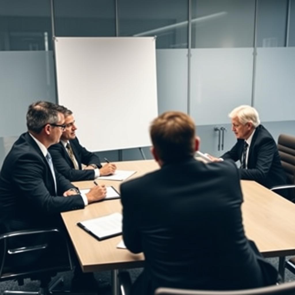 Business dispute resolution meeting