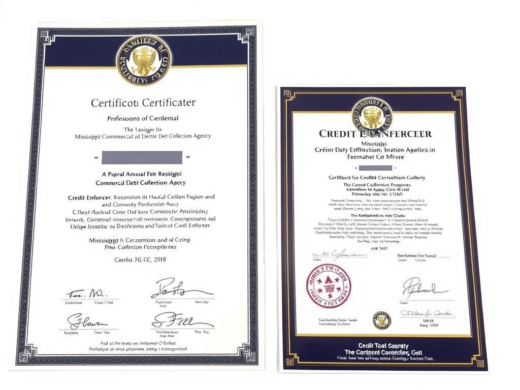 Credit Enforcer's Mississippi Commercial Debt Collection Agency compliance certification
