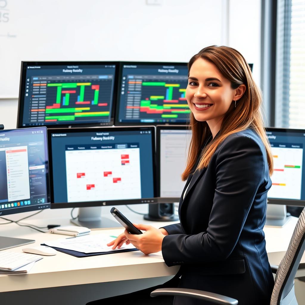 Debt collection professional following up on cases