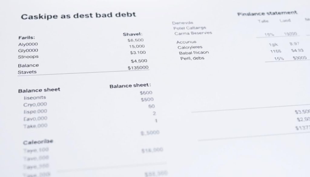 Financial statements showing proper recording of bad debt reserves