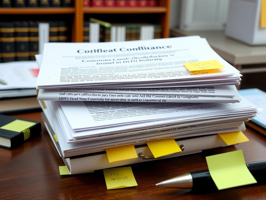 Legal compliance documents for commercial debt collection