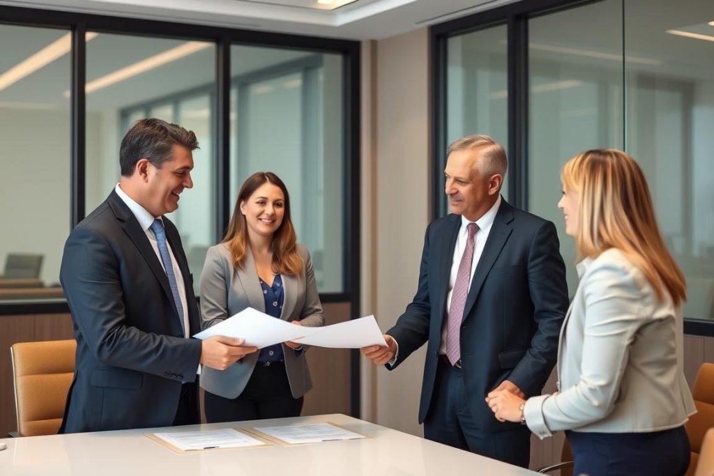 Louisiana Commercial Debt Collection Agency team meeting with clients