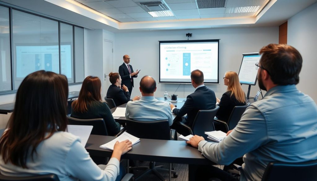 Professional commercial collection training session