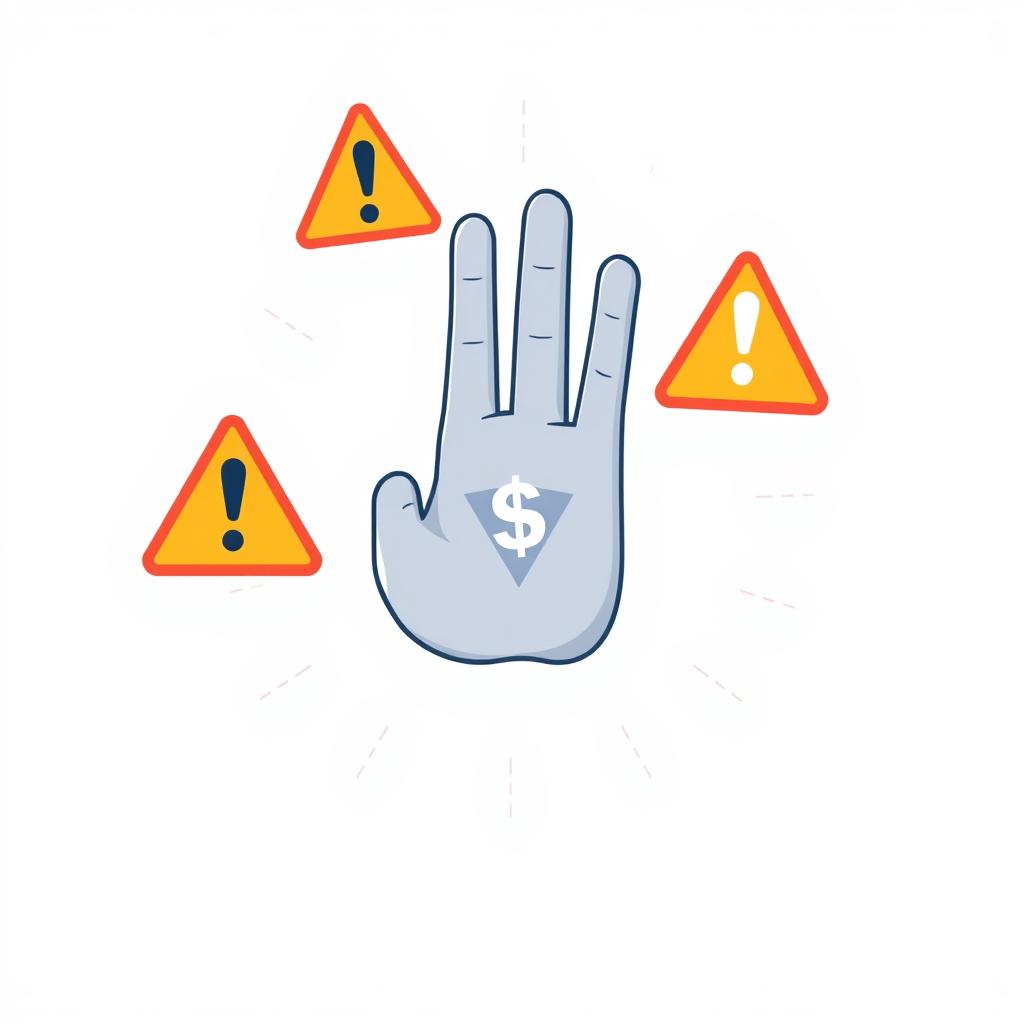 Warning sign of upfront fees required by fraudulent debt collectors and fraudulent companies